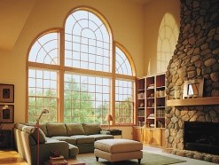Sunlit clean windows in a home
